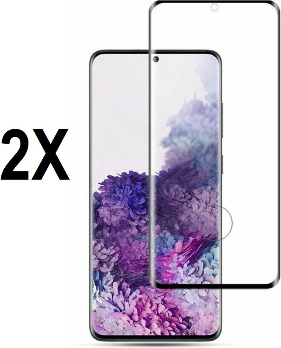 Screenz® - Screenprotector geschikt voor Samsung Galaxy S20 Plus - Tempered glass Screen protector geschikt voor S20 Plus - Beschermglas - Glasplaatje - 2 stuks