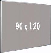 Prikbord kurk PRO - Aluminium frame - Eenvoudige montage - Punaises - Grijs - Prikborden - 90x120cm