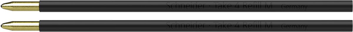 Schneider balpenvulling - voor balpen Take 4 - 2 stuks - zwart - S-77291