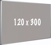 Prikbord kurk PRO - Aluminium frame - Eenvoudige montage - Punaises - Grijs - Prikborden - 120x300cm