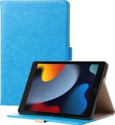 Phreeze Tablethoes - Geschikt voor iPad 7 2019 Hoes - 10.2 Inch - Luxe Lederen Hoesje - Ingebouwde Standaard met Kaarthouders - Hoesje met Magnetische Sluiting - Beschermhoes - Blauw