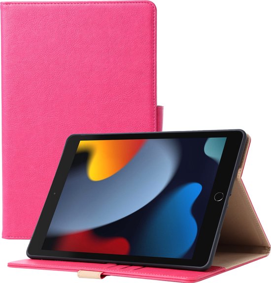 Luxe iPad 2020 Hoes - iPad 8e Generatie Hoes - iPad 10.2 Hoes - Leer - Roze  - iPad 8... | bol.com