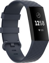Geschikt voor Fitbit Bandje Charge 4 / Charge 3 - Siliconen - Blauwgrijs - Maat M/L