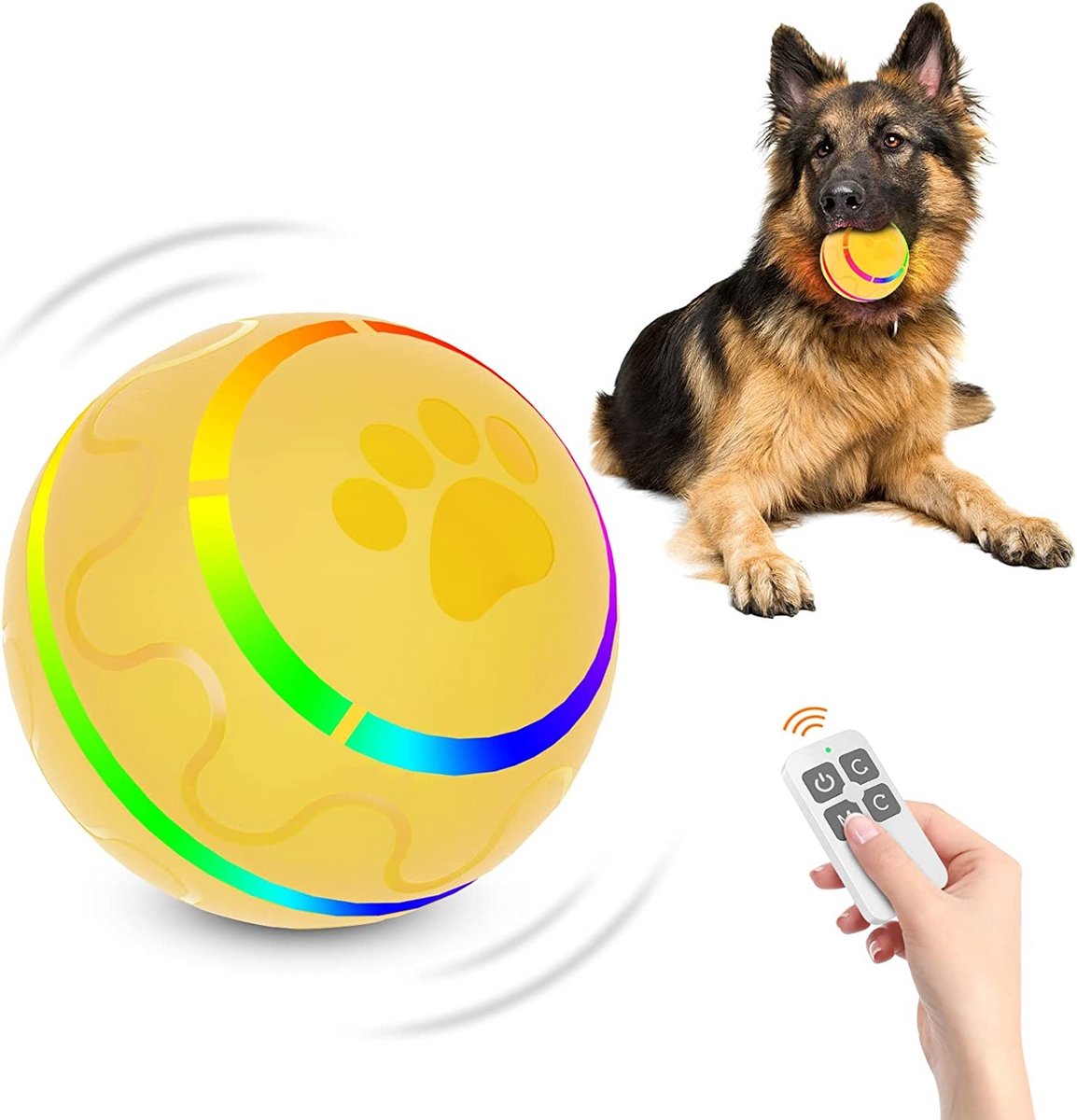 Interactieve hondenspeelgoedbal, automatisch hondenspeelgoed met springende bal, Touch Puppy geactiveerde automatische ballen in beweging, huisdierbenodigdheden, hondenspeelgoed
