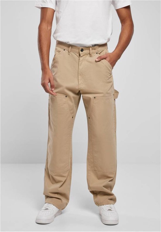 Urban Classics Pantalon jambes droites -Taille, 31 pouces- Double Genou  Carpenter Beige | bol.com