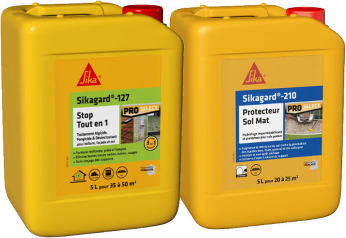 Pack nettoyage et protection des sols SIKA - Sikagard-127 Stop 5L - Sikagard-210  Tapis