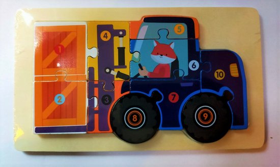 Forklift Puzzle Kids Educational