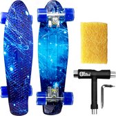 Big Bang Boards Mini Cruiser - LED-Wielen - Skateboard - Meisjes - Jongens - Penny Board - Milky Way