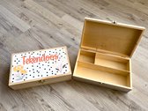 Boîte à dessin - boîte à dessin - 27 x 16 x 6,5 cm - boîte de rangement - boîte à dessin en bois - boîte en bois - boîte à pinceaux