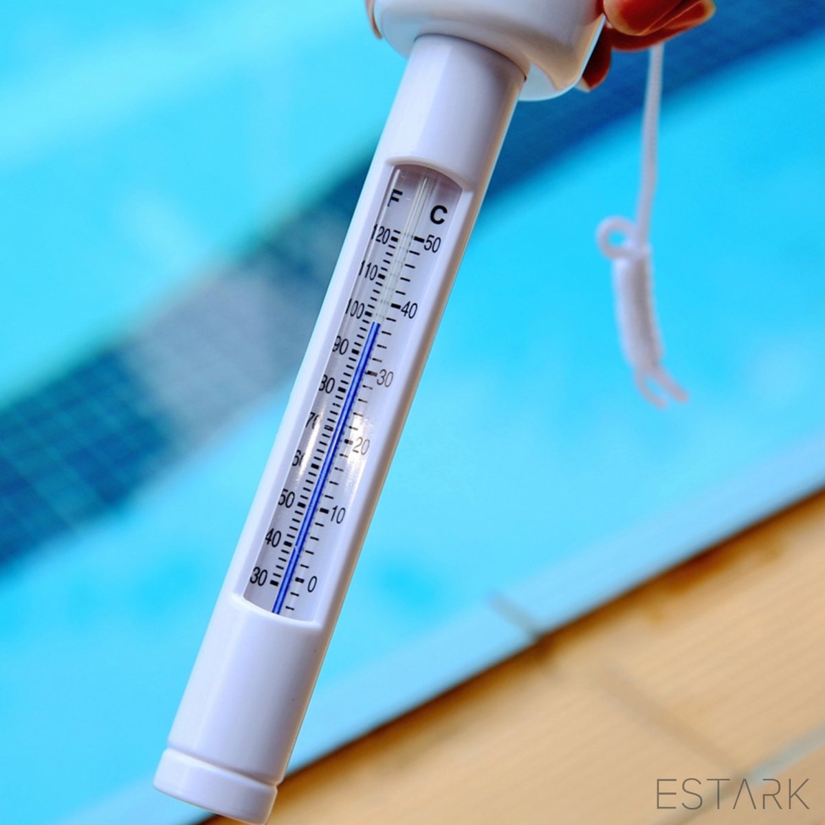 Thermomètre à tige flottante ESTARK® pour piscine ou étang Thermomètre de  piscine 