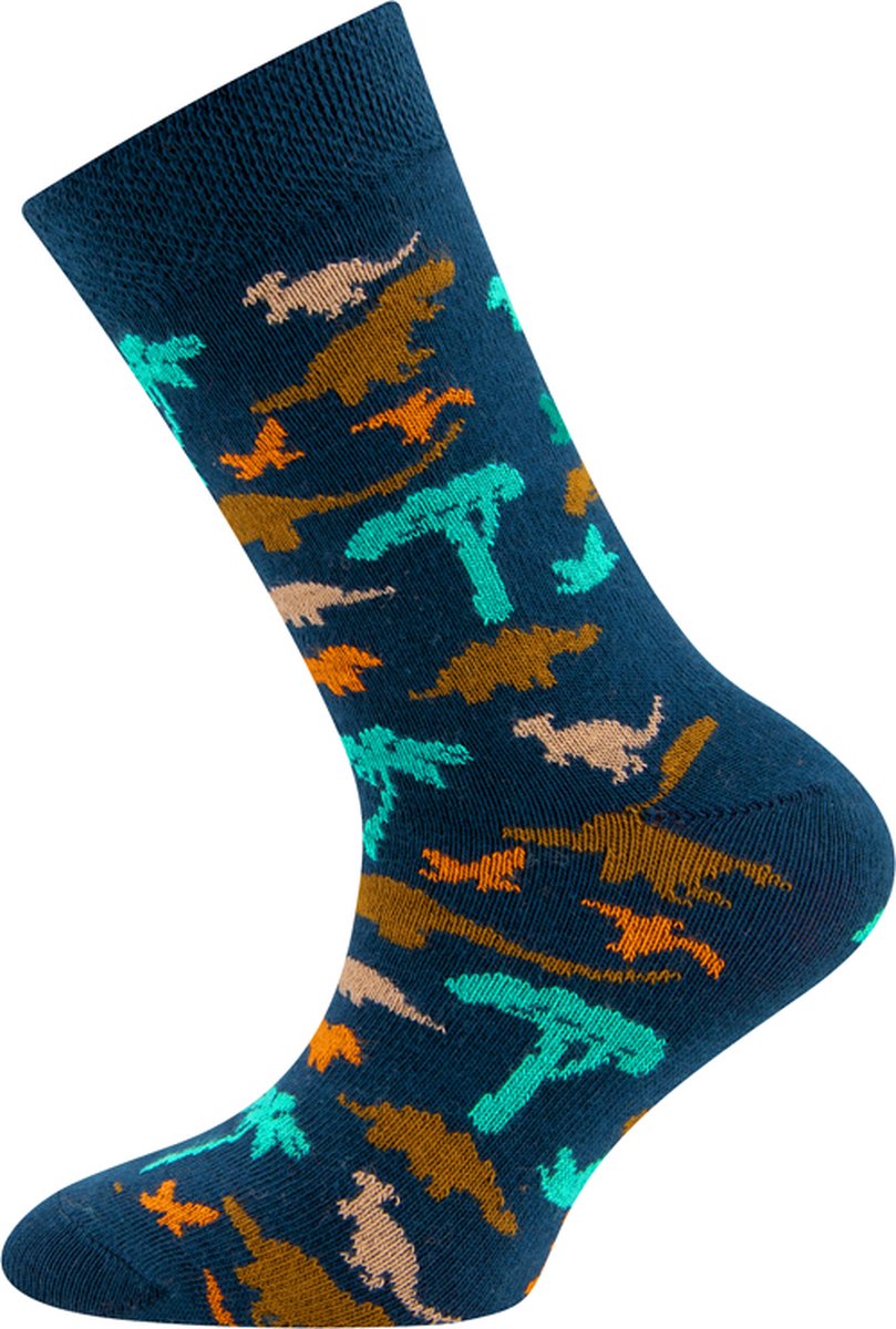 Kindersok Ewers Donkerblauw met T-Rex en Dinos-31/34