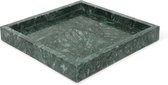 Marmer - Marmer groen dienblad - tray 30x30cm - rond marmer dienblad - vierkant marmer dienblad - decoratie schaal - tapasplank - serveerplank