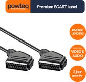 Câble péritel premium Powteq de 1,5 mètre - Audio et vidéo - Connexion péritel standard