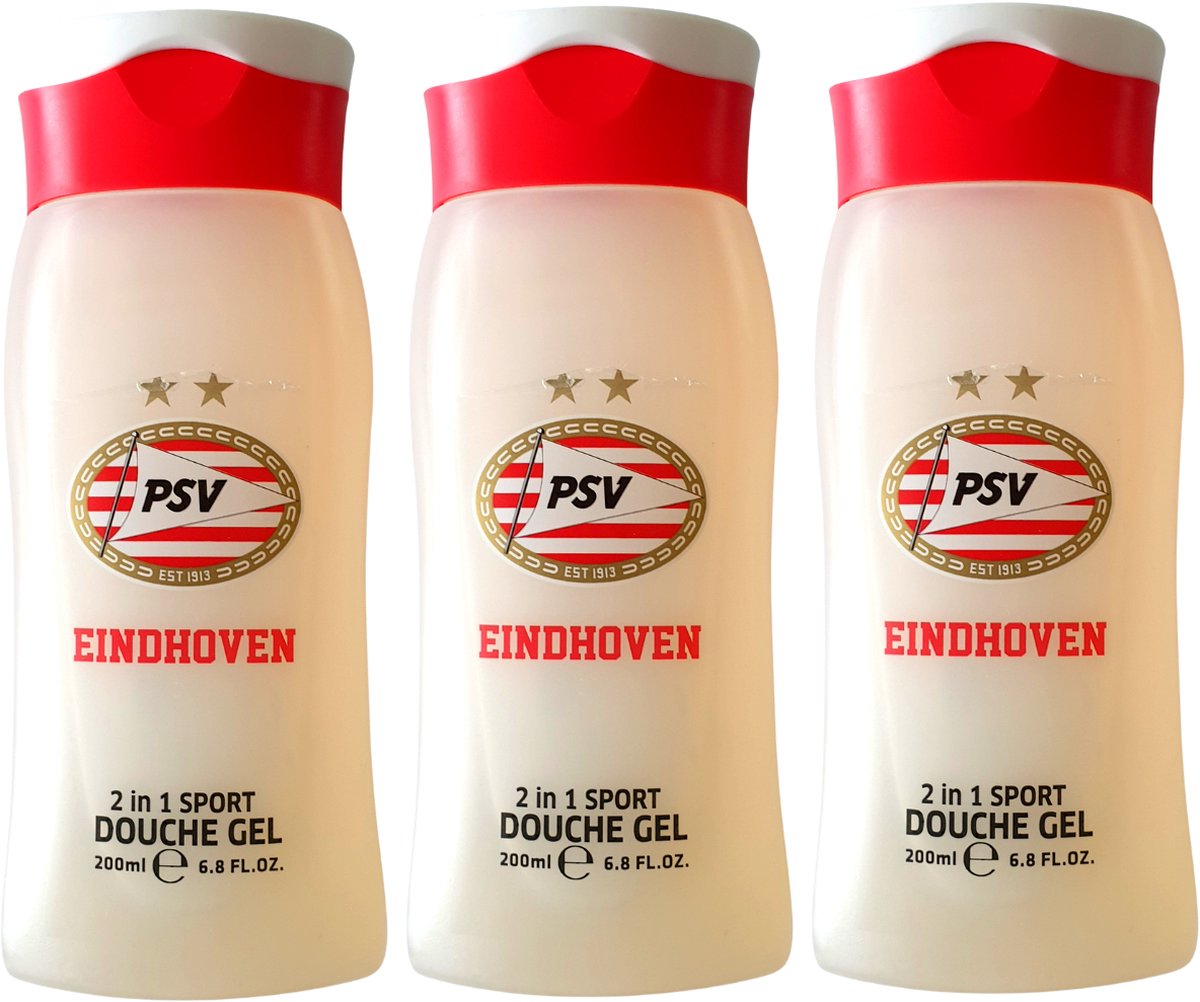 PSV Eindhoven Gigafan Douche Gel Voordeelbundel - 3 x 200 ml