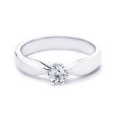 Witgouden ring - R&C Elise - 14karaat – diamant – 0.25crt - uitverkoop Juwelier Verlinden St. Hubert - van €2641,= voor €1595,=