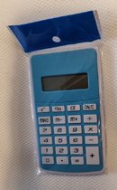 Calculatrice calculatrice 8 chiffres 12x7x0.7cm couleur Blauw - pile incluse