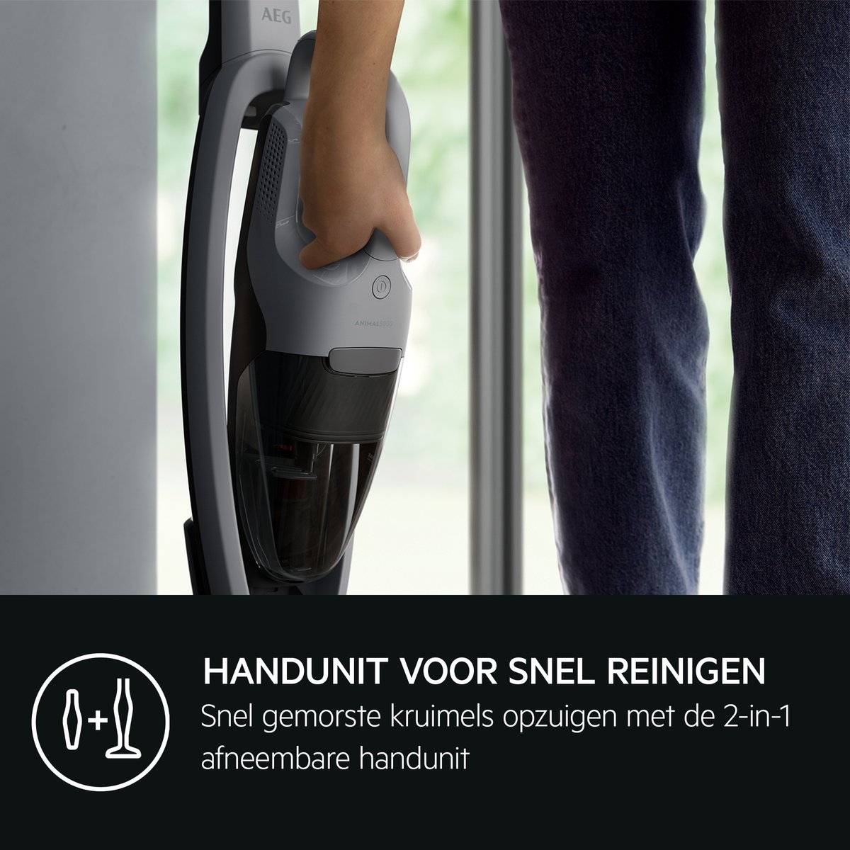 AEG AS52AB18BN Animal 5000 - Steelstofzuiger draadloos - Zonder zak - Dierenhaar — afbeelding 6