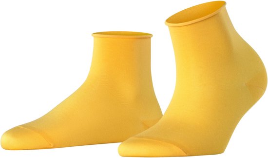 FALKE Cotton Touch damessokken kort - geel (mustard) - Maat: 39-42