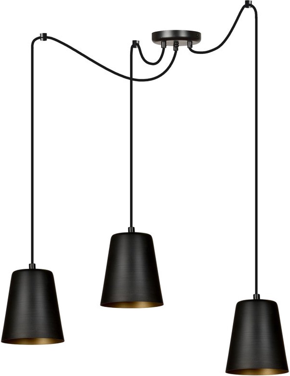 Emibig - Hanglamp Link 3 Zwart-Goud