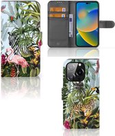Coque de téléphone avec cartes adaptée à iPhone 14 Pro Jungle