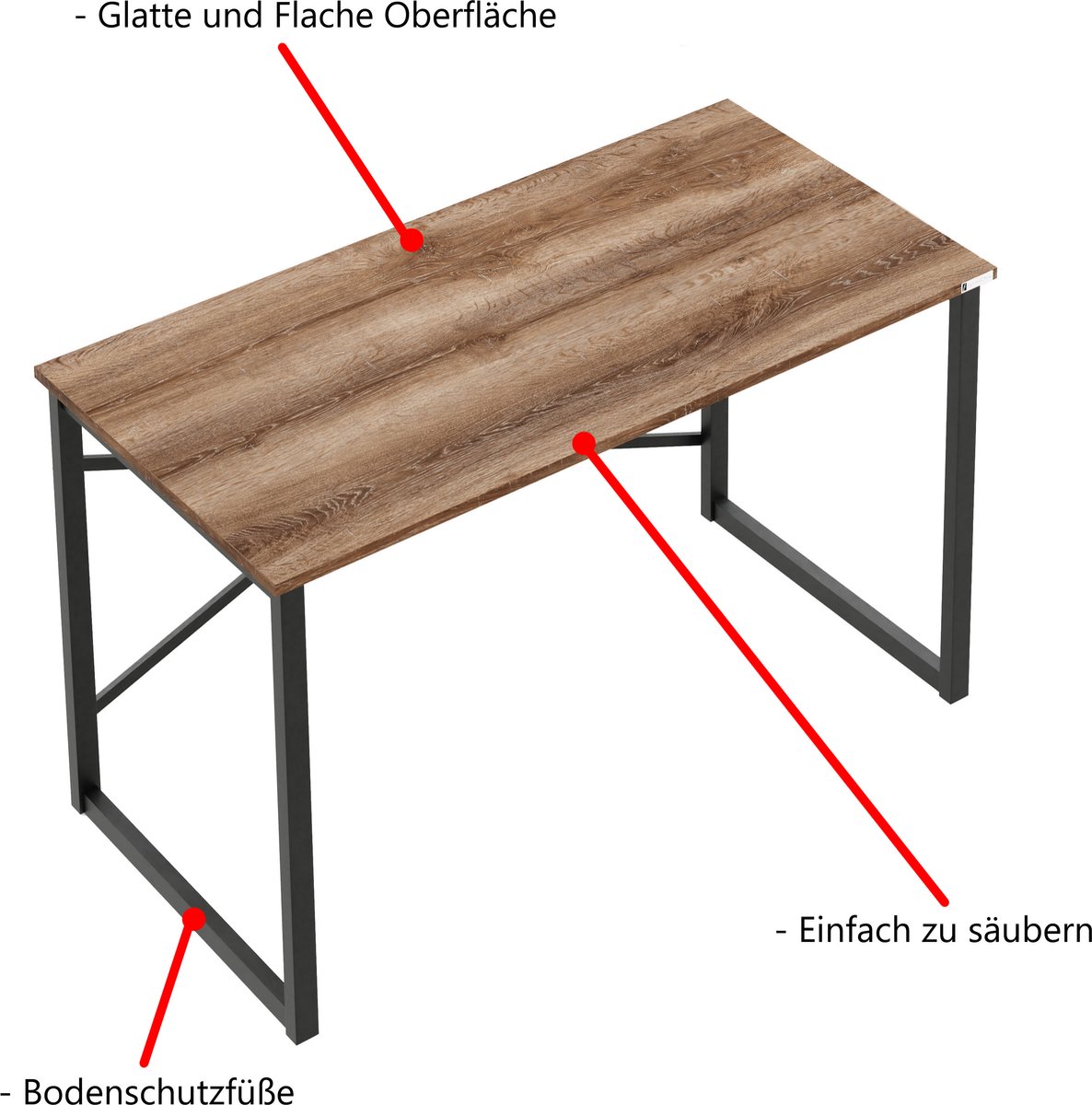 FurniChic FurniChic OAK Computertafel - afbeelding 5