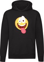 Gek gezichtje Hoodie | raar | gek | tong | grappig | smiley | unisex | trui | sweater | capuchon