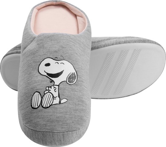 Snoopy dames pantoffels/sloffen, grijs/roze, maat 38/39 | bol.com