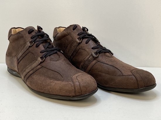 Ambiorix - Hoge Sneakers - Robinho - bruin leren - Maat 43 - heren schoenen  -... | bol.com