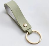 Luxe Sleutelhanger - Groen Leer - Hanger Goud - Dames & Heren Sleutel Hanger - Tashanger - Keychain Mode Cadeau - Imitatieleer - Fashion Auto Sleutelhanger
