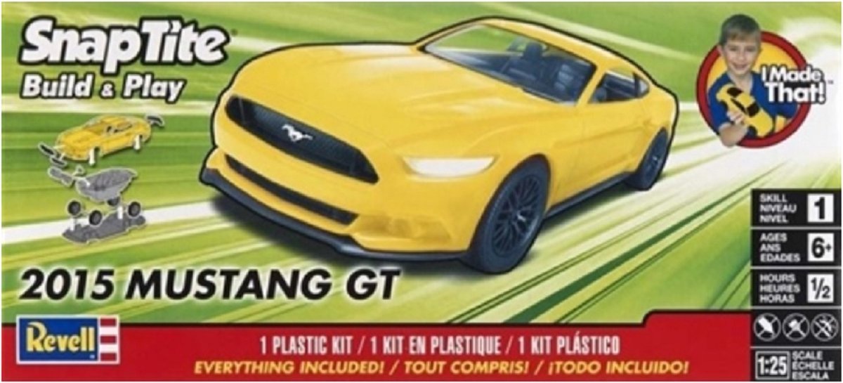 Revell Modelbouwset Mustang 2015 Gt 1:25 Rood 12-delig