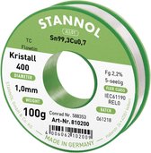 Stannol Flowtin TC Soldeertin, loodvrij Spoel Sn99,3Cu0,7 REL0 100 g 1 mm