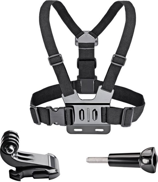 YHTSPORT Borstband borsthouder voor Action Cam, borstband borsthouder van de mobiele telefoon clip hoofdband compatibel met GoPro en andere Action Cam accessoirekit