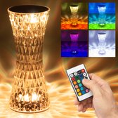 Crystal Tafel Lamp - Touch and Remote control met 16 kleuren - Ovaal vorm