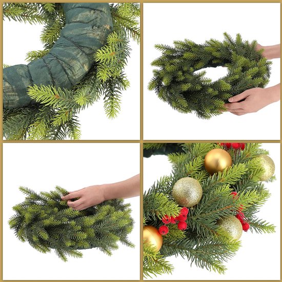 Kerstkrans SucceBuy, 1,8 m, Kunstmatige Norfolk Dennekrans, Groene