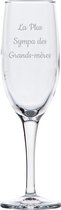 Champagneglas gegraveerd - 16,5cl - La Plus Sympa des Grands-mères