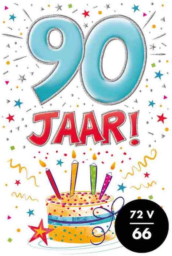 Hiep hiep hoera verjaardagskaart voor 90 jarige dame Verjaardagskaart