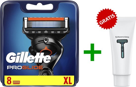 Gillette Fusion5 - ProGlide - Lames de rasoir/ Lames de recharge - Lot de 8  + crème à... | bol.com