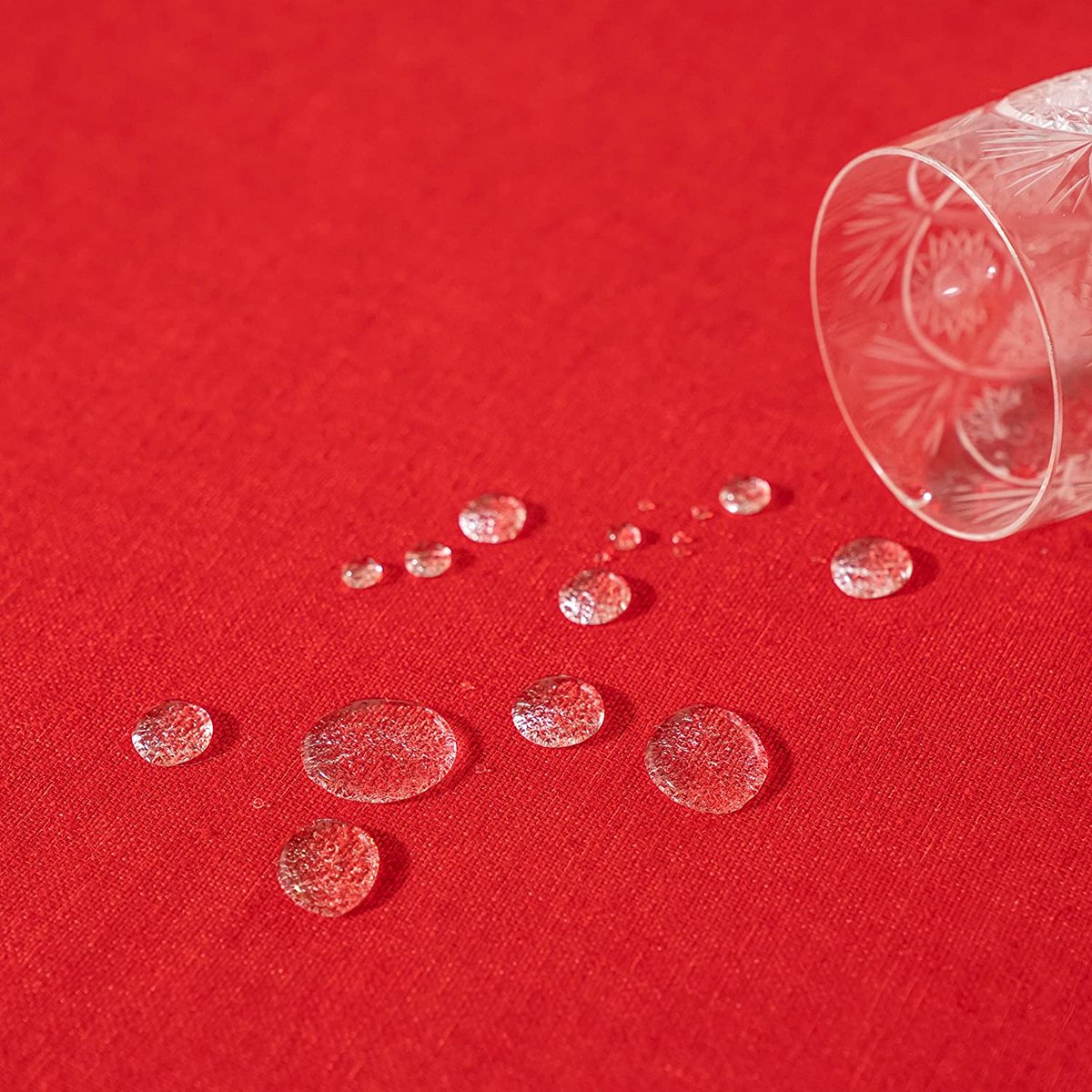 Nappe Ovale Effet Lin Résistante à L'eau - Haus Und Deko - Taille Au Choix