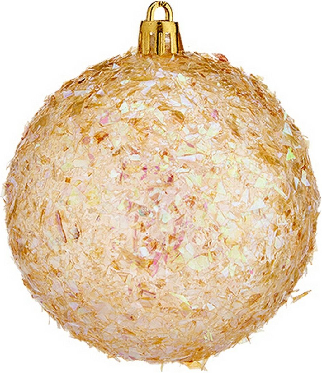 Kerstballen Ø 8 cm 6 Stuks Gouden Plastic