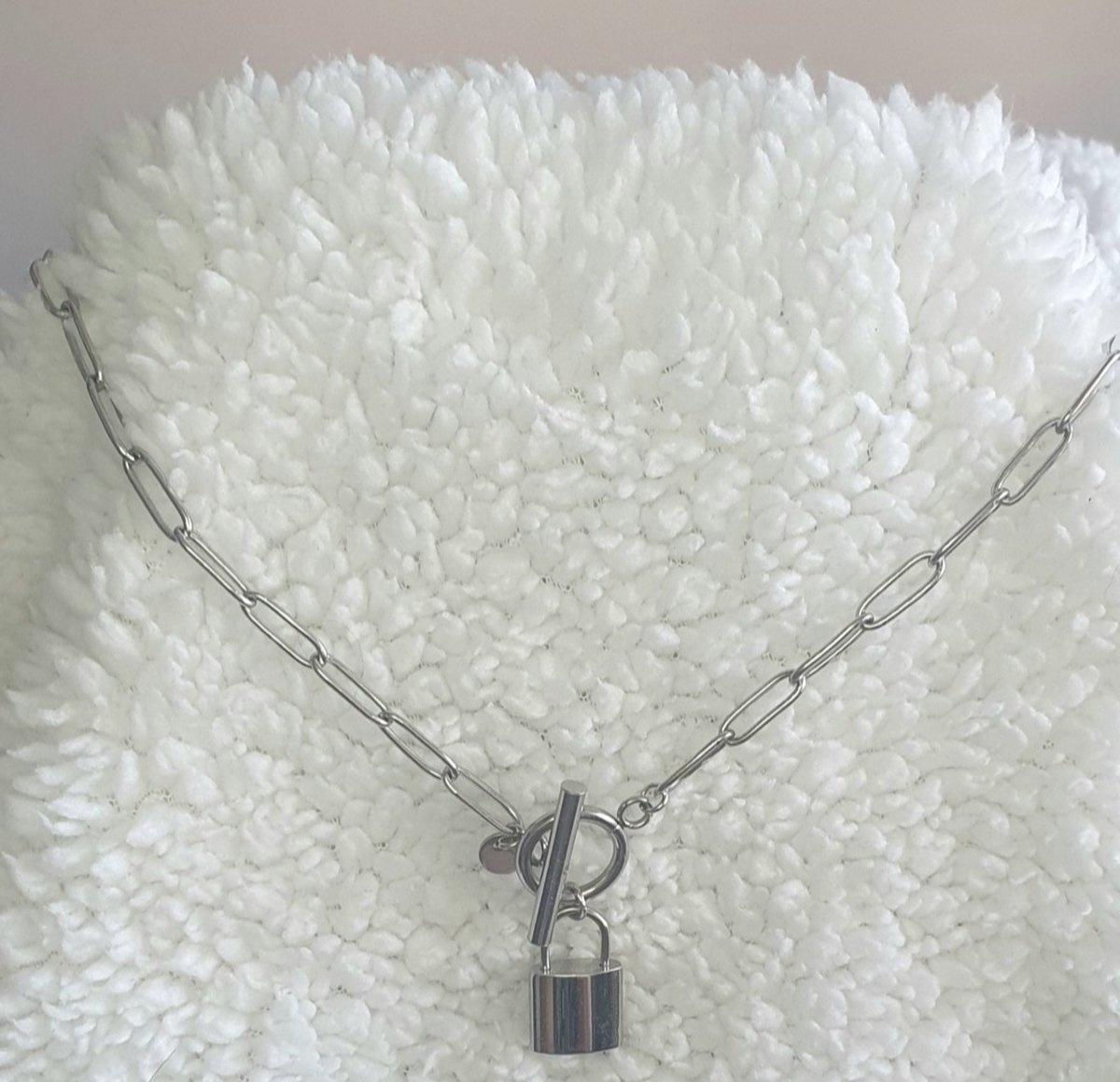 [Ketting] - [lang] - [zilver] - [slot hanget]