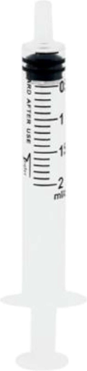 Goedkoopste Spuit 2ml | 3 delig | zonder naald | Steriel | Per Stuk Verpakt | Per 5 st.