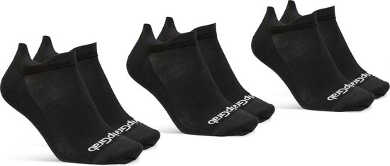 GripGrab - Classic No Show Zomer Fietssokken 3PACK Enkelsokken Coolmax Sport Sokken - Zwart - Unisex - Maat M (41-44)