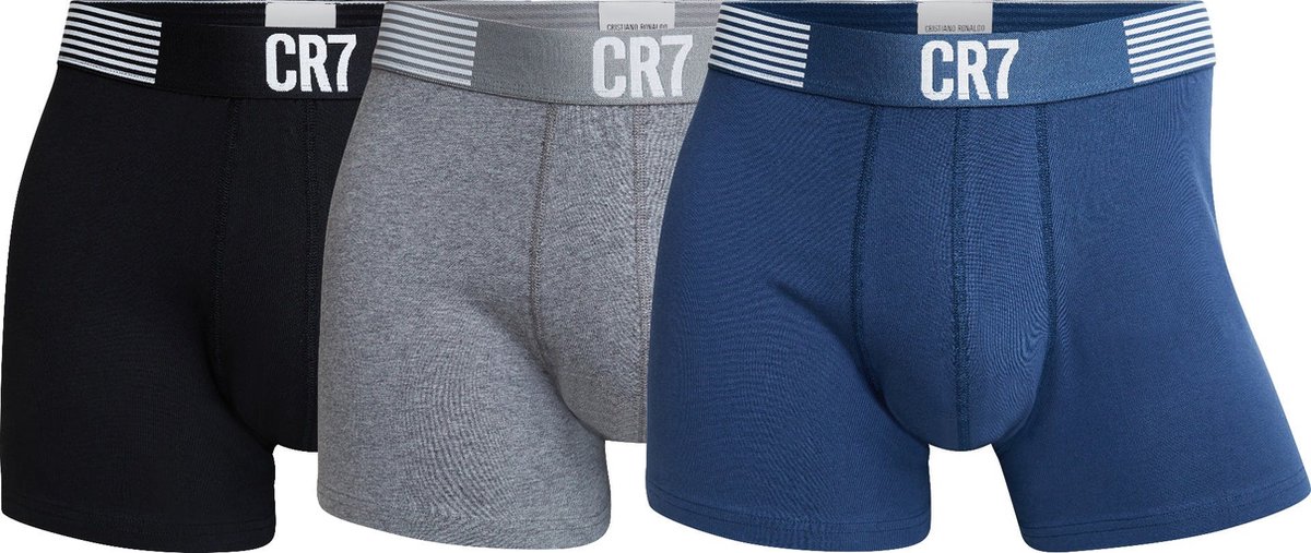 CR7 Korte short & boxer 3 Pack 'Black'/'Blue'/'Grey' Katoen S