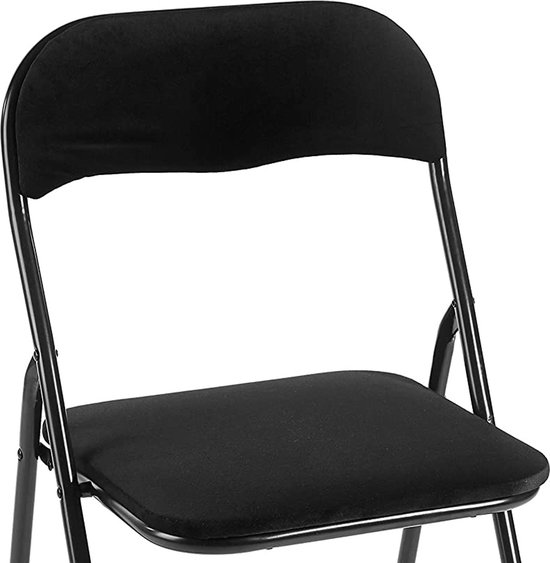 Klapstoel met zithoogte van 43 cm Vouwstoel velvet zitvlak en rug bekleed -  stoel -... | bol.com