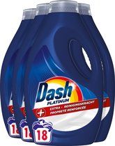 Dash Platinum - Détergent liquide - avec un pouvoir nettoyant supplémentaire - 4 x 18 lavages Value pack