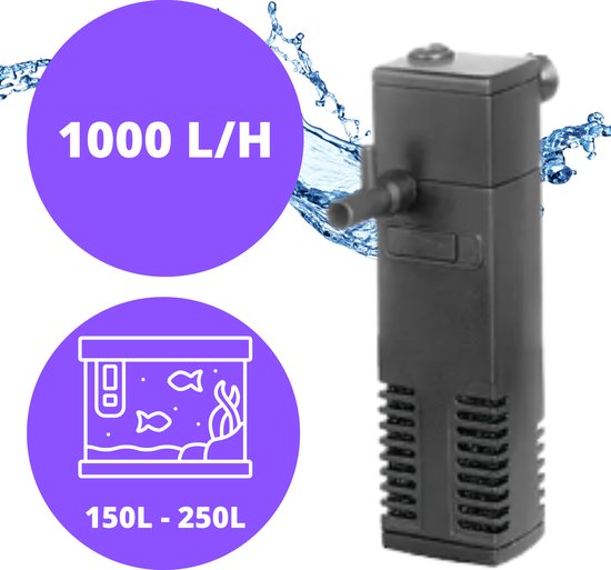 Aquariumfilter 1000L/H 150L250L Aquarium filter pomp Zuurstofpomp