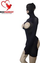 BDSM Jurk + Bivakmuts | Bodysuit | Prachtige dames Lingerie | Open borst en Billen | Catsuit | Voor haar | Masker | Bondage kleding | Seks | One size