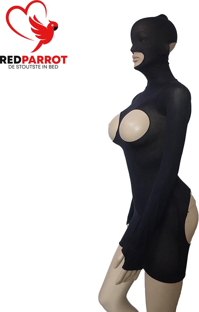 Goedkoopste BDSM Jurk Bivakmuts | Bodysuit | Prachtige dames Lingerie | Open borst en Billen | Catsuit | Voor haar | Masker | Bondage kleding | Seks | One size
