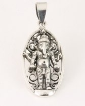 Opengewerkte zilveren Ganesha hanger