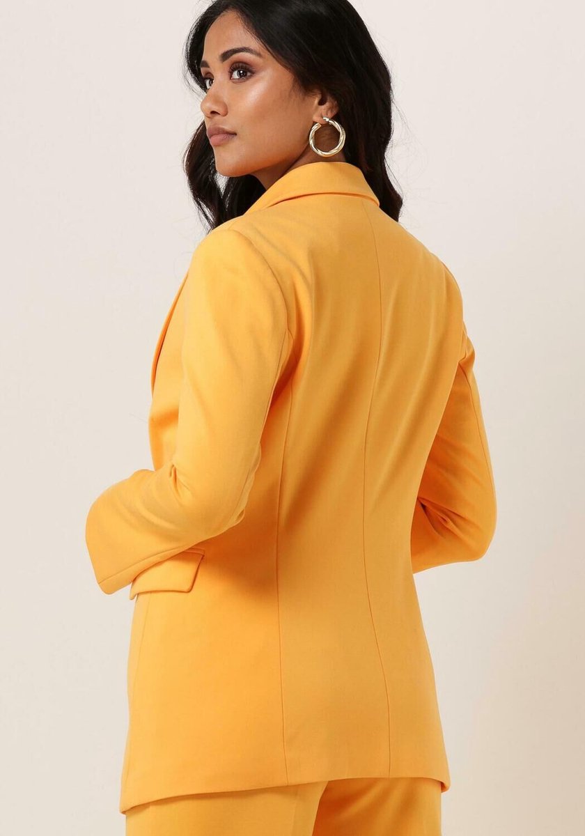 Beaumont Blazer Midlong Double Jersey Blazers Dames - Oranje - Maat 40